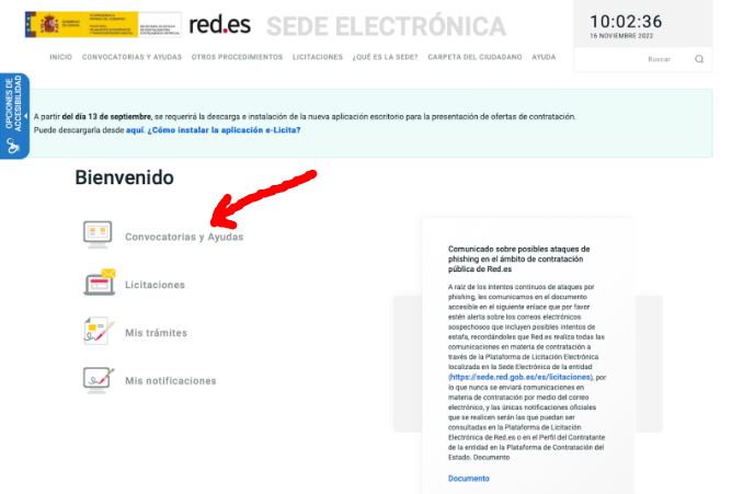 Acceder a convocartorias
